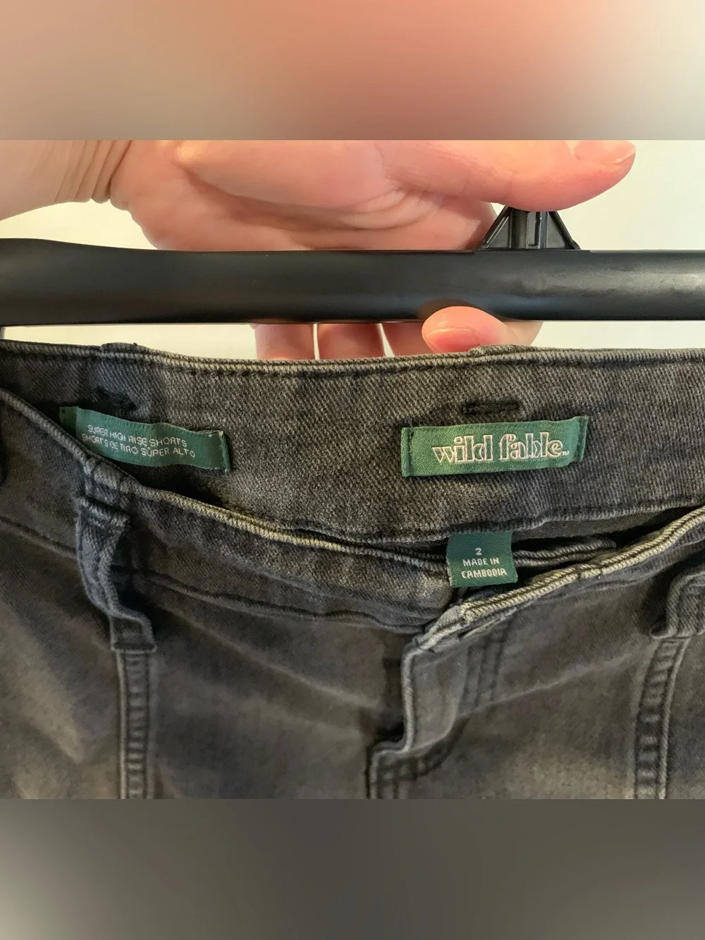 Size 2 Wild Fable Black High-Rise Denim Shorts